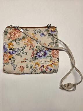Small Bags Garden Handmade Floral Purse Purple Butterfly Lining Missing Zip Pull